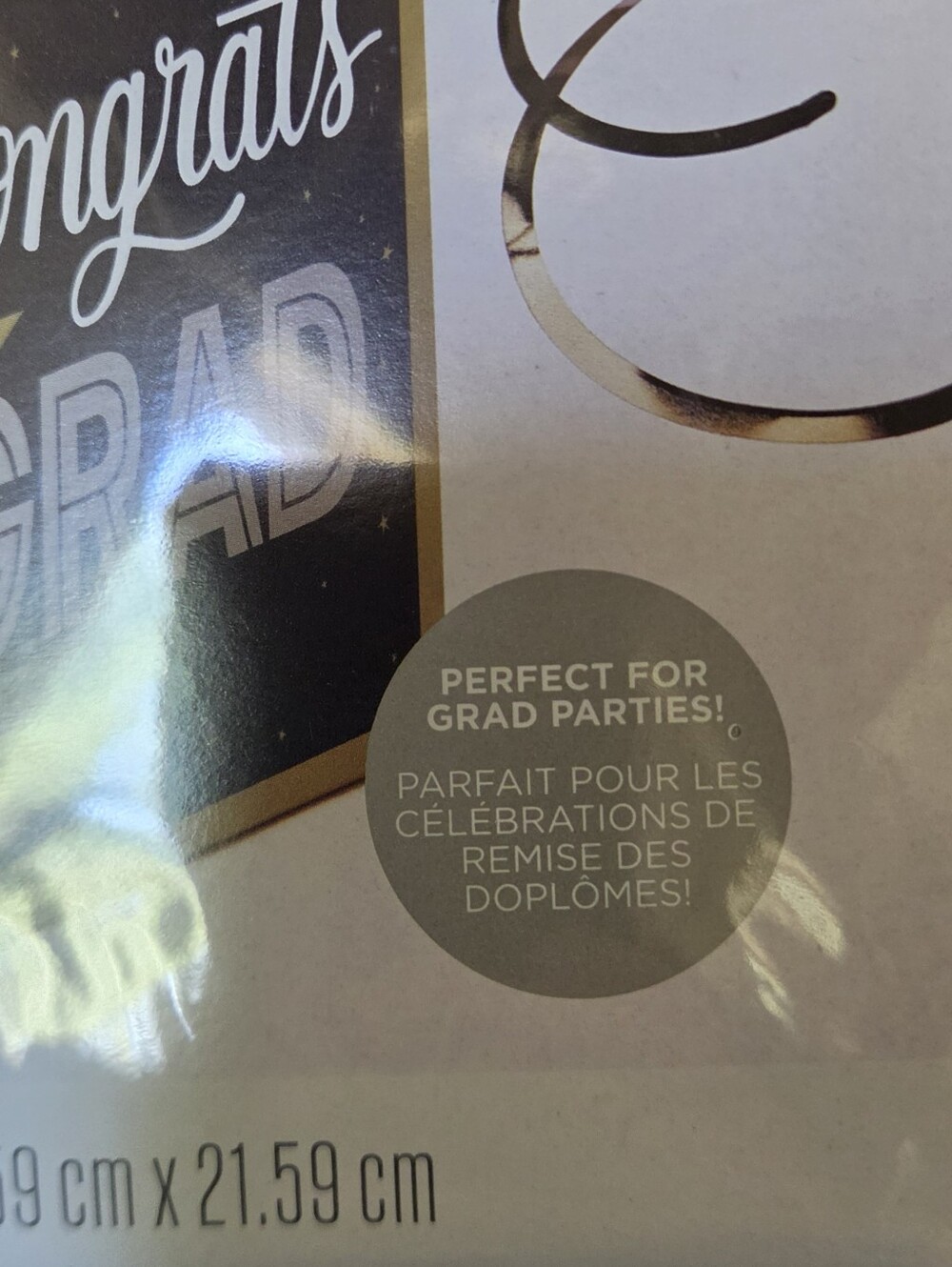 American Greetings Black&Gold 'Congrats Grad' Table Centerpiece Card Box 8.5 - Picture 5 of 6
